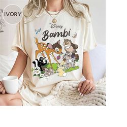 comfort colors vintage bambi shirt, bambi flower shirt, disney bambi deer shirt, unisex t-shirt