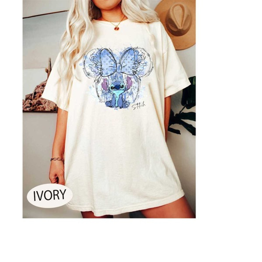 Stitch Watercolor Shirt, Comfort Colors Shirt, Stitch Shirt, Disney Stitch Shirt, Stitch Birthday Shirt, Unisex T-Shirt