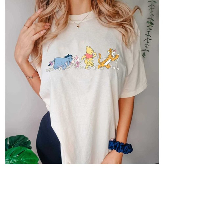 Vintage Pooh Shirt, Pooh & Co Floral Shirt, Vintage Flower and Garden Shirt, Disney Vintage T-Shirt, Unisex T-Shirt