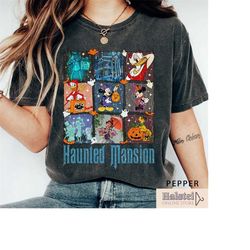 comfort colors disney the haunted mansion shirt, retro mickey and friends haunted mansion shirt, unisex t-shirt