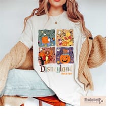 vintage winnie the pooh halloween shirt, pooh and friends pumpkin shirt, spooky season shirt, unisex t-shirt