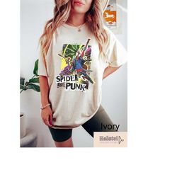 retro spider-punk comfort color shirt, spider-punk shirt, spiderman comic shirt, spiderman shirt, unisex t-shirt