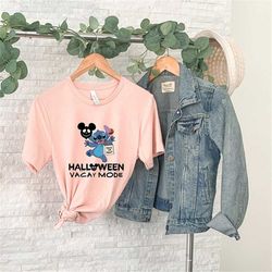 stitch vacay mode, funny disney halloween stitch shirt, disney stitch vacay mode shirt, unisex t-shirt