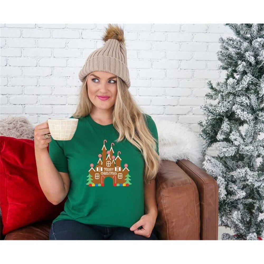 Merry Christmas Shirt, Kids Christmas Shirt, Winter Shirt, Gingerbread House Shirt, Gingerbread Shirt, Unisex T-Shirt