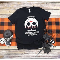 camp crystal lake shirt, camp counselor shirt, friday 13th shirt, jason hockey shirt, unisex t-shirt