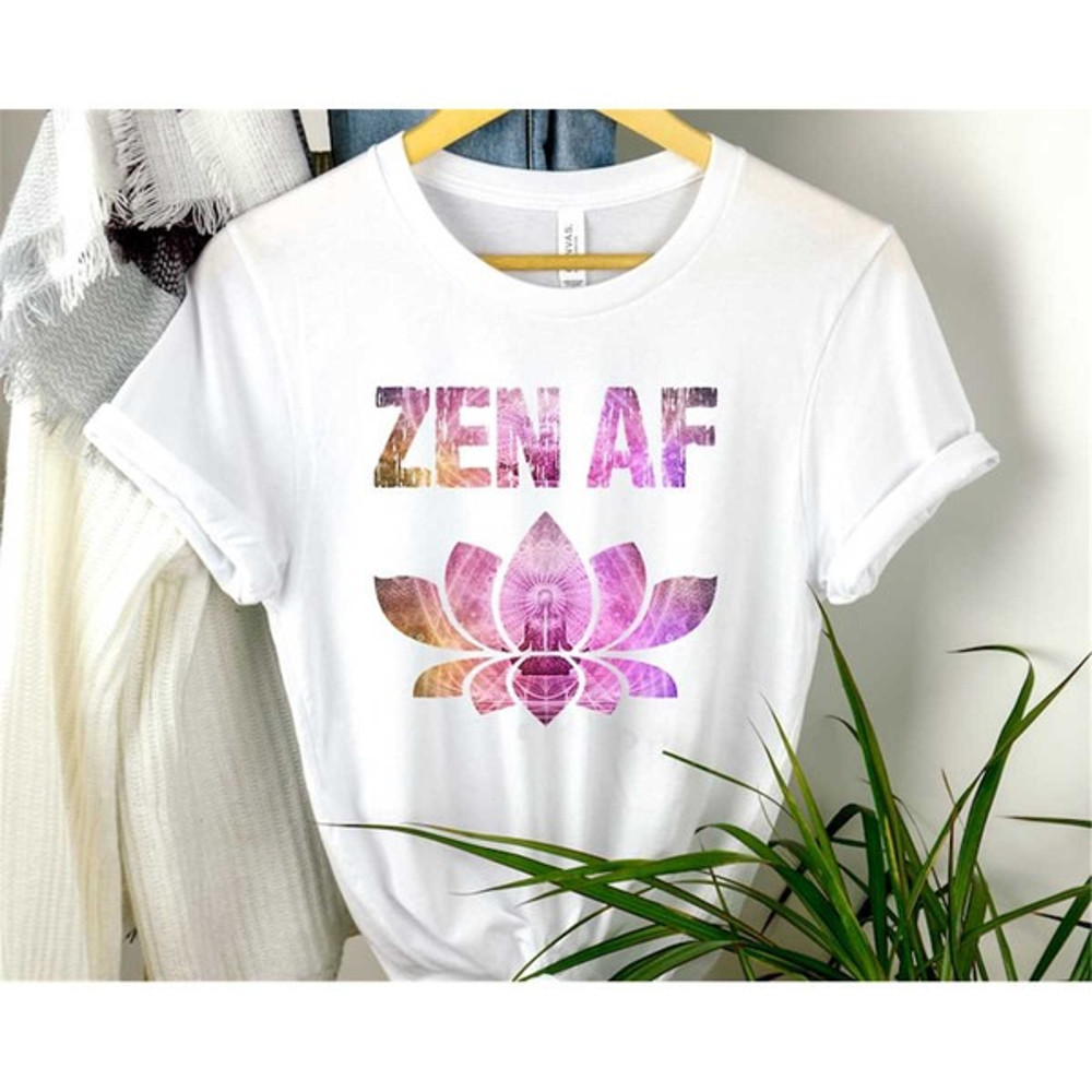Zen AF Shirt, Yoga Shirt, Zen Shirt, Yoga Zen Shirt, Yoga Eye Lotus Shirt, Yoga Circle Shirt, Unisex T-Shirt