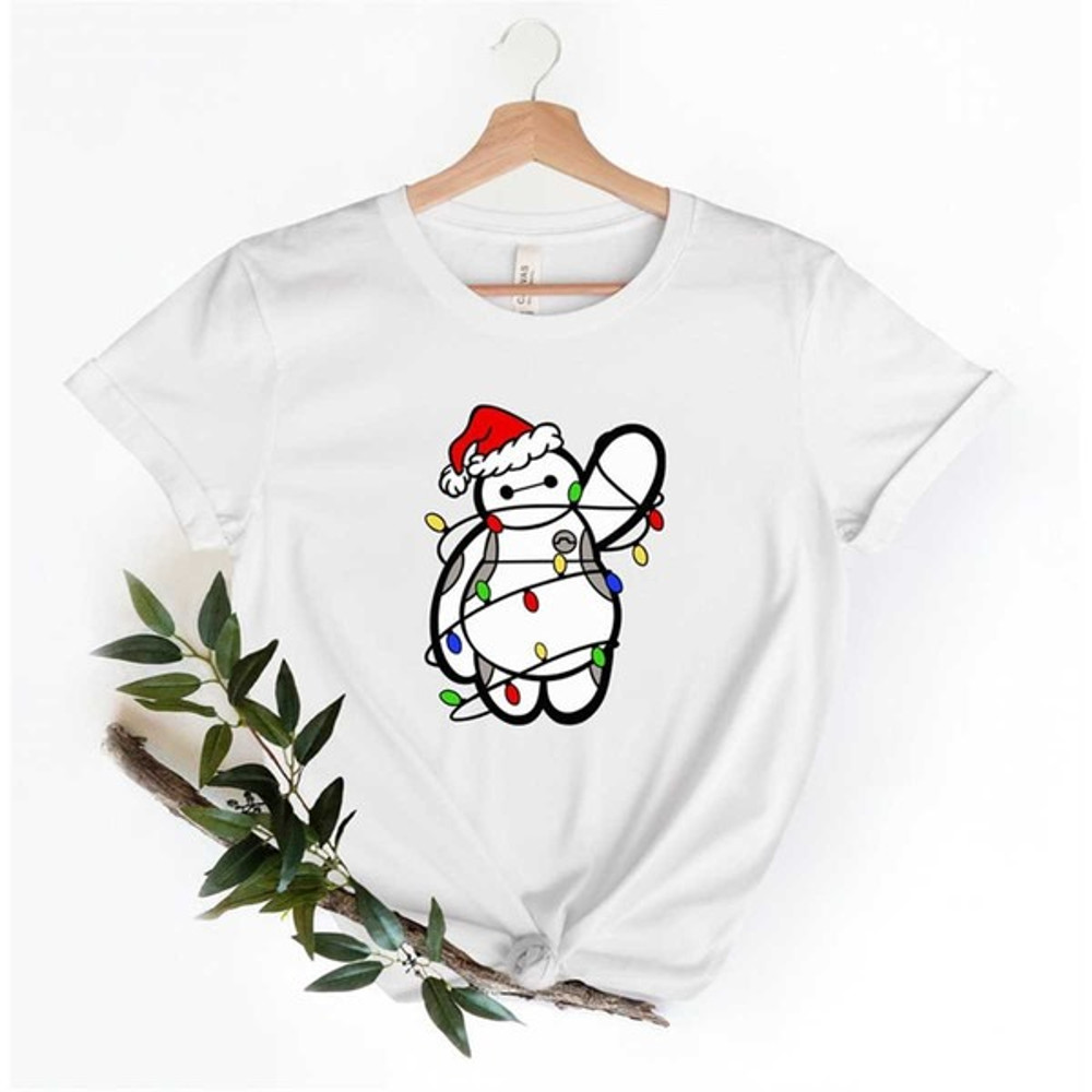 Baymax Christmas Lights - Shirt, Big Hero 6, Disney Christmas, Baymax Christmas, Baymax Shirt, Unisex T-Shirt