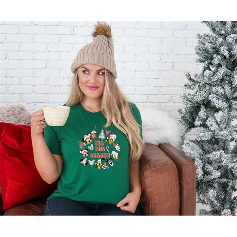 Christmas Shirt, Christmas Tree Shirt, Christmas Party Shirt, Mickey Minnie, Unisex T-Shirt