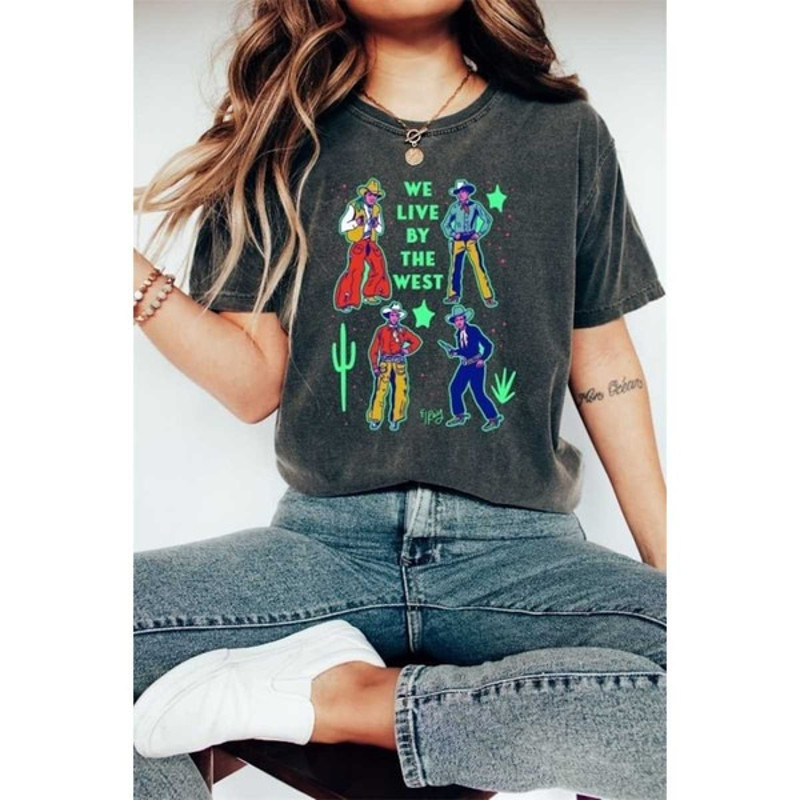 Western Graphic Tee Retro Cowgirl Tshirt Disco Cowgirl Space Cowgirl Shirt, Unisex T-Shirt