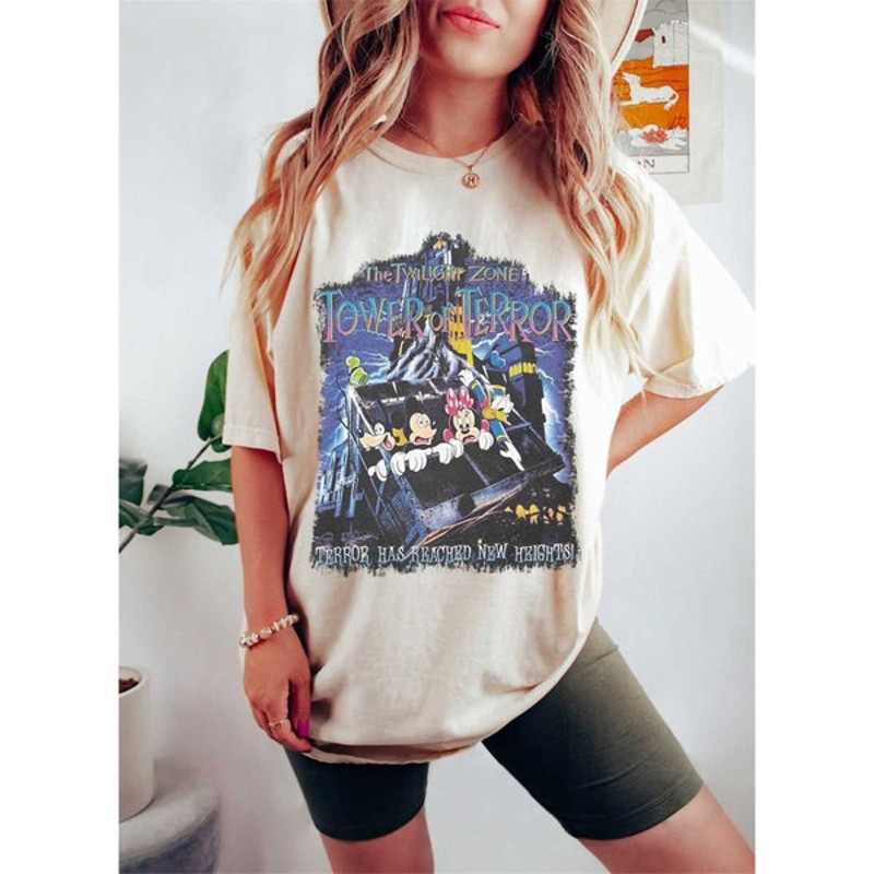 The Twilight Zone Tower Of Terror shirt, Mickey and Friends Halloween shirt, Mickeys not so scary, Unisex T-Shirt