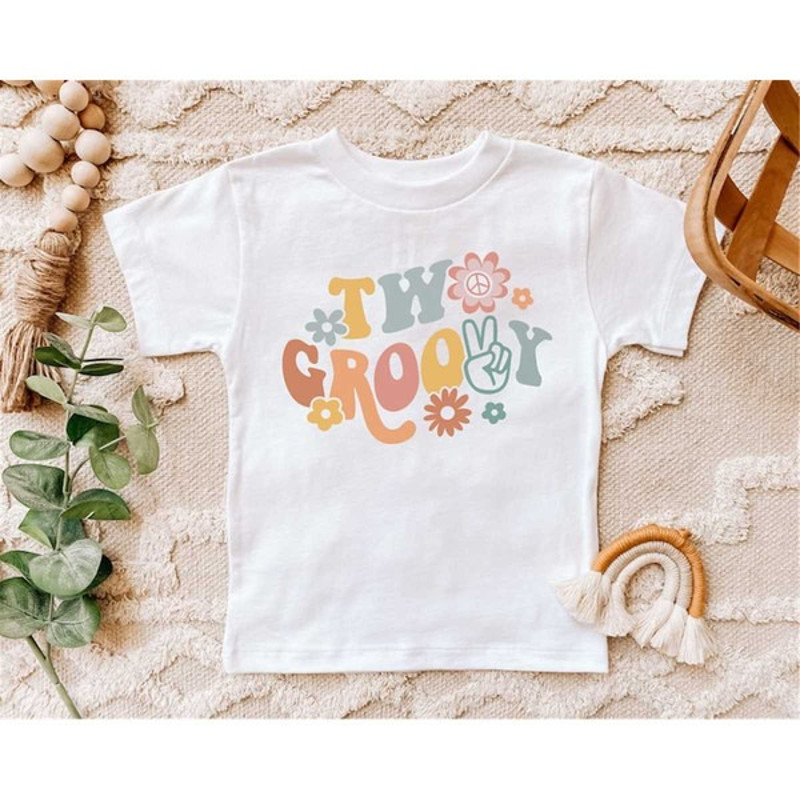 Two Groovy 2nd Birthday Shirt, Two Shirt, 2 Shirt, 2nd Birthday Toddler T-Shirt, Unisex T-Shirt
