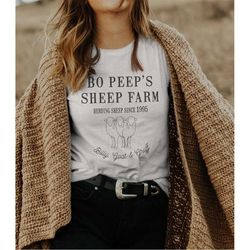 bo peeps sheep farm, unisex t-shirt