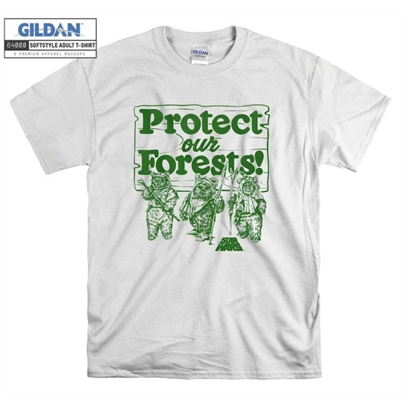 Star Wars Ewoks Protect Our Forests Camp T shirt, Unisex T-Shirt