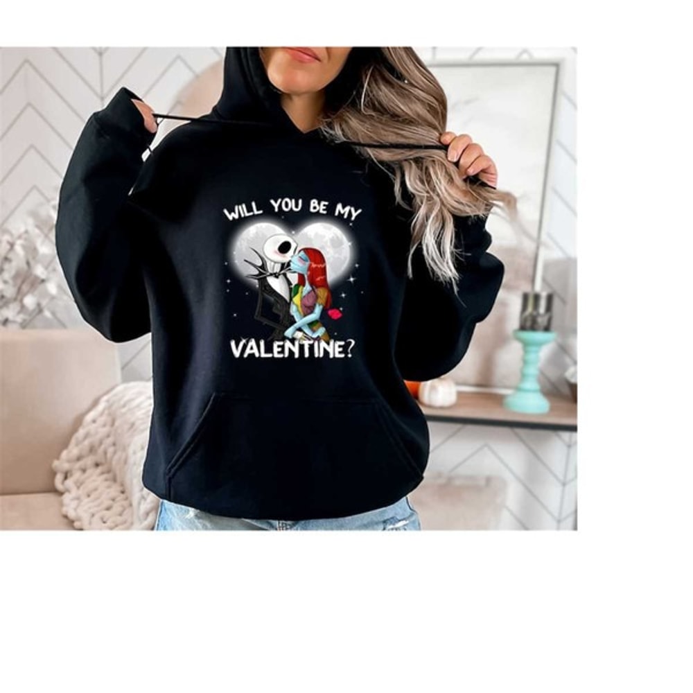 Disney Valentines Day Hoodie, A Nightmare Before Christmas Hoodie, Unisex Sweatshirt, Hoodie