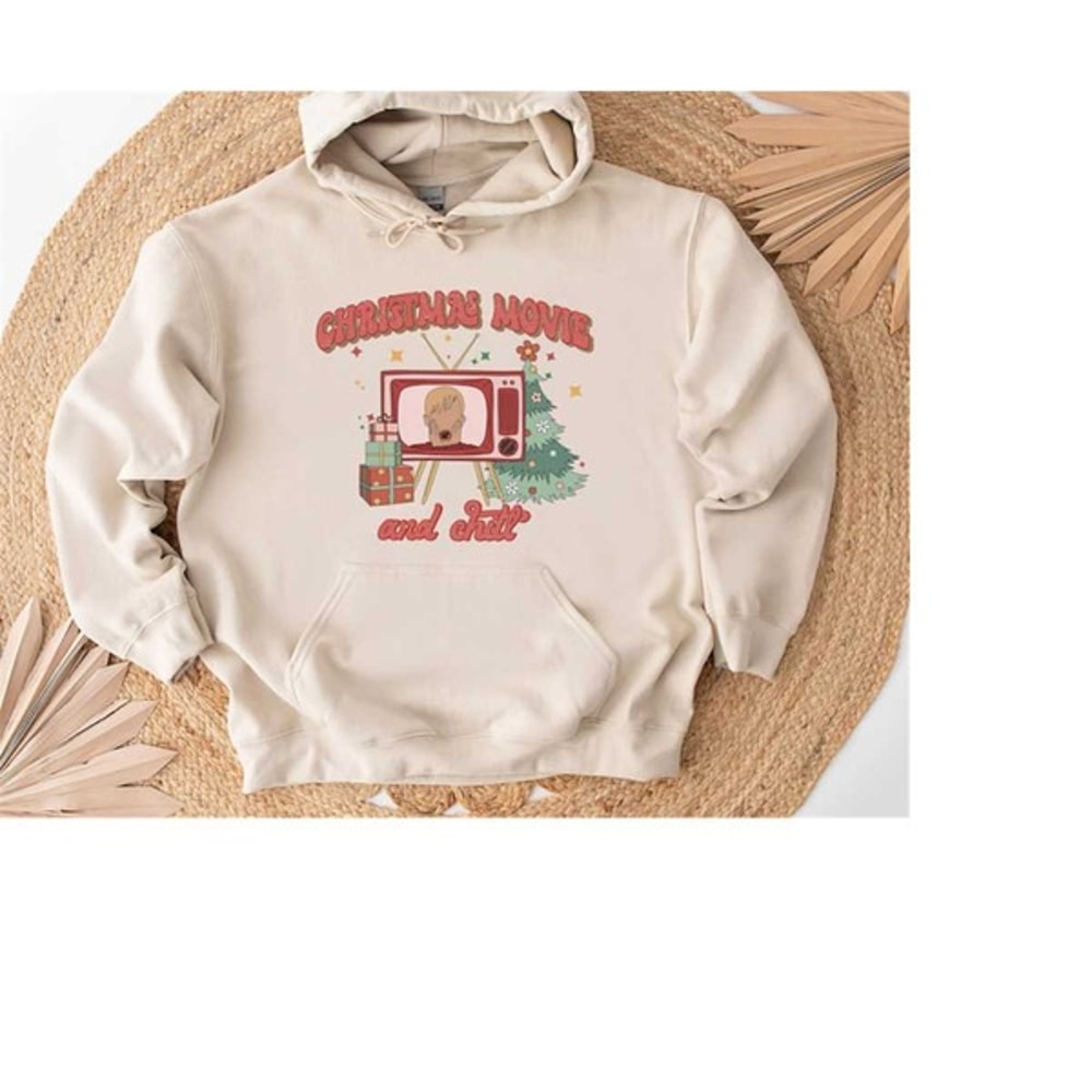 Christmas Movie And Chill Hoodie, Christmas Season Hoodie, Merry Christmas Hoodie, Unisex Sweatshirt, Hoodie