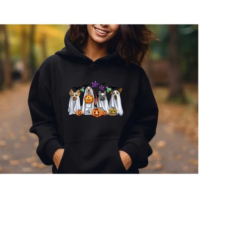 Halloween Dogs Hoodie, Ghost Dogs Hoodie, Cute Halloween Sweat, Cute Dogs Hoodie, Unisex Sweatshirt, Hoodie
