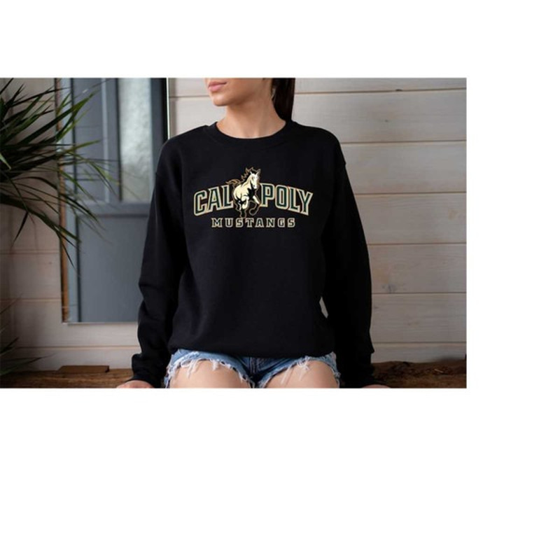 Cal Poly Mustangs Sweater, Mustangs Mascot Sweatshirt, College Alumni Gift, Unisex Sweatshirt, Hoodie