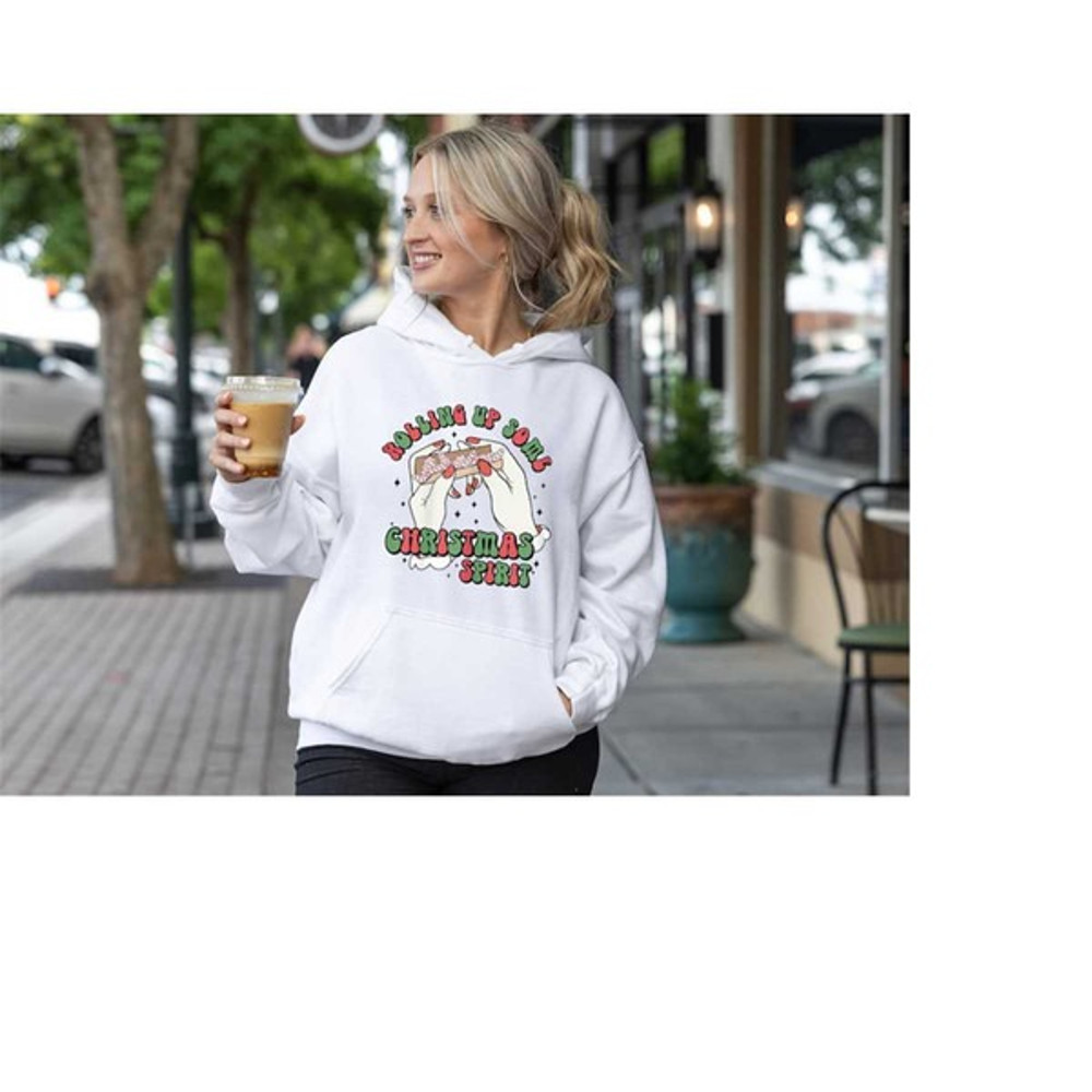 Rolling up Some Christmas Spirit Hoodie, Rolling Up Skeleton Hands Hoodie, Unisex Sweatshirt, Hoodie