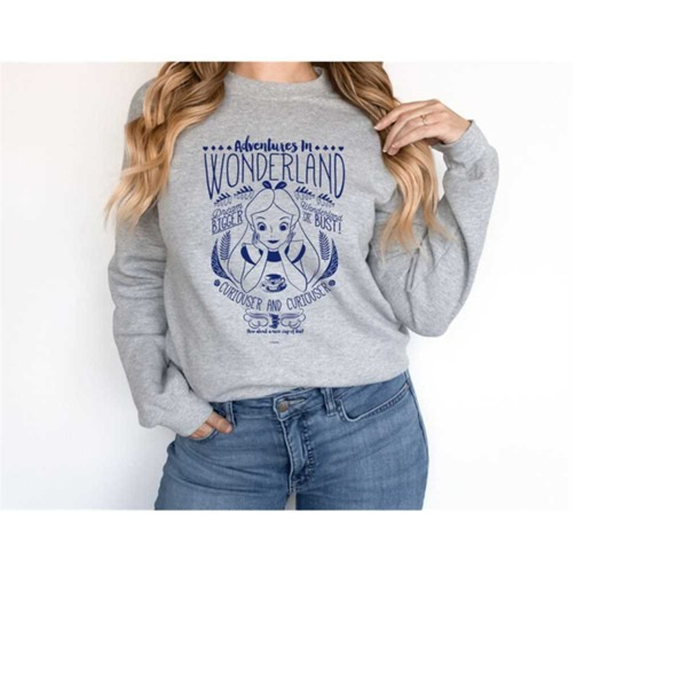 Curiouser & Curiouser Sweatshirt, Disney Adventures in Wonderland Tee Sweatshirt, Unisex Sweatshirt, Hoodie