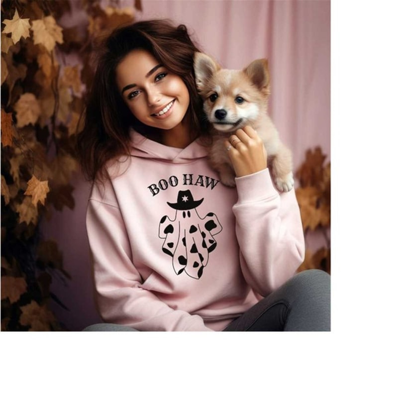 Boo Haw Hoodie, Cute Ghost Hoodie, Halloween Ghost Hoodie, Cute Halloween Sweater, Unisex Sweatshirt, Hoodie