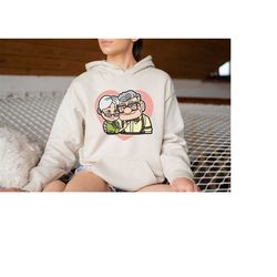 carl and ellie grandpa and grandma valentines day hoodie, unisex sweatshirt, hoodie