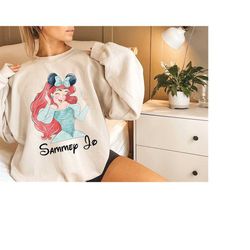 disney princess sweatshirt, ariel princess sweatshirt, custom disney princess hoodie, unisex sweatshirt, hoodie
