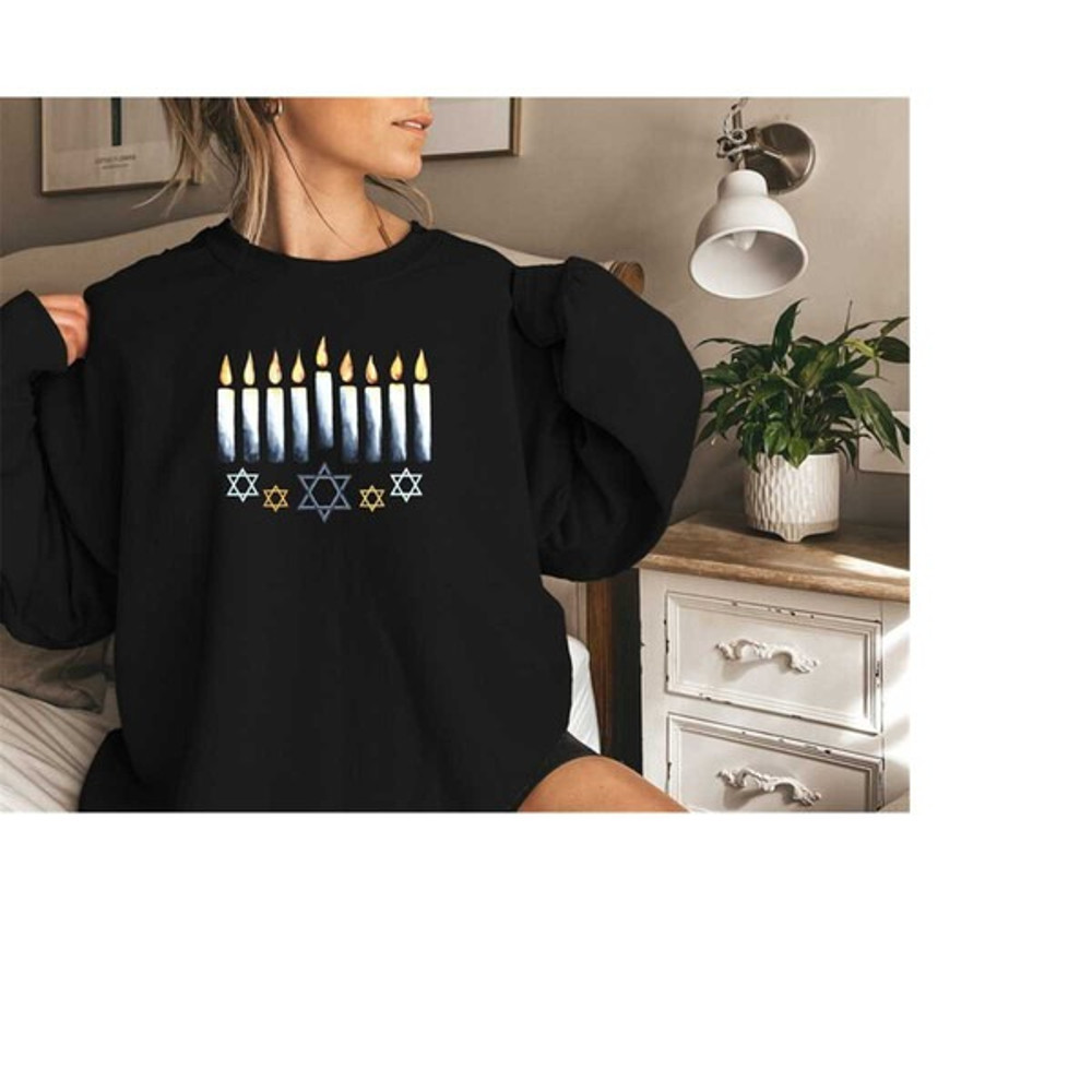 Hanukkah sweatshirt,menorah sweatshirt hanukkah shirt,hannukah shirt,hanukkah gifts, Unisex Sweatshirt, Hoodie