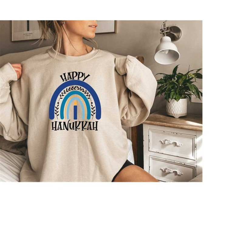 Happy hanukkah sweater, hanukkah sweatshirt, hanukkah shirt, menorah shirt, Unisex Sweatshirt, Hoodie