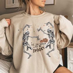 dancing skeleton sweatshirt, pumpkin sweater, pumpkin skeleton shirt, fall sweatshirt, unisex sweatshirt, hoodie