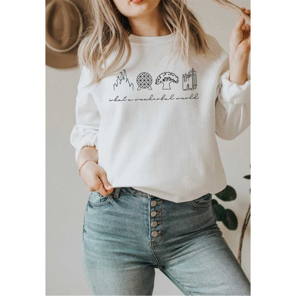 What A Wonderful World Disney Pullover Sweatshirt, Unisex Sweatshirt, Hoodie