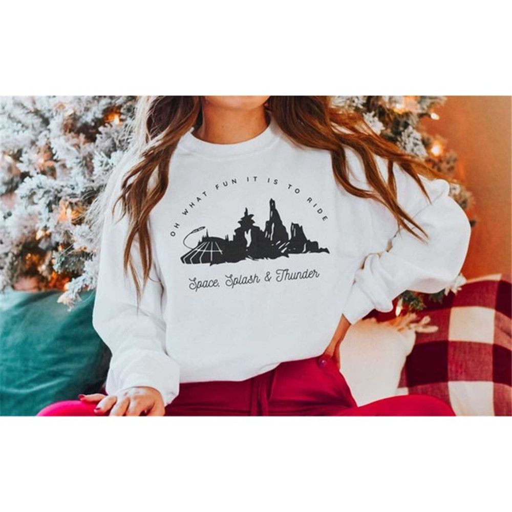 Oh What Fun It Is To Ride Disney Christmas Pullover Sweatshirt, Unisex Sweatshirt, Hoodie