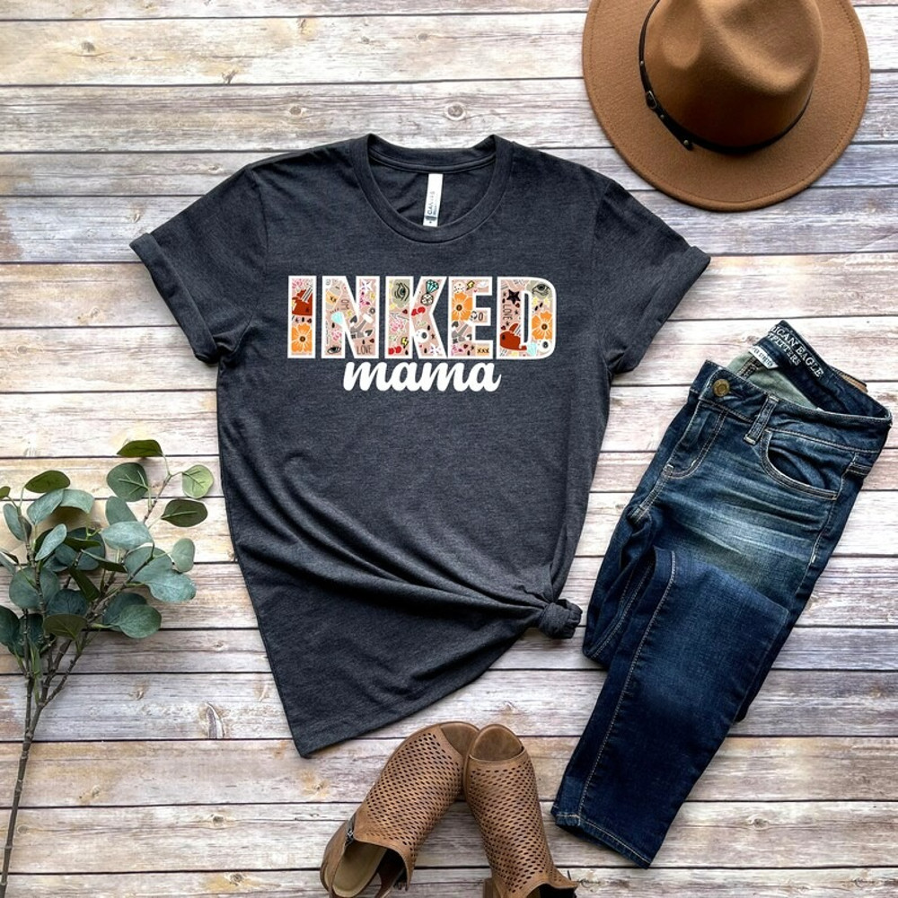 Retro Inked Mama T-Shirt, Tattoo Mom T-shirt, Vintage Mama Shirt, Mom Shirt, Unisex T-Shirt