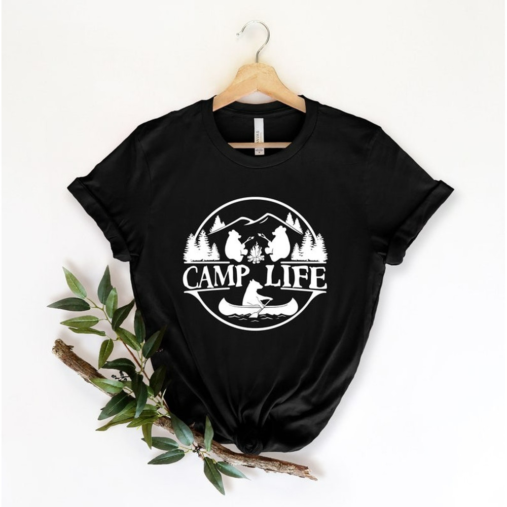 Camp Life Shirt, Bear shirt Happy Camper T-Shirt, Camping Shirt, Unisex T-Shirt
