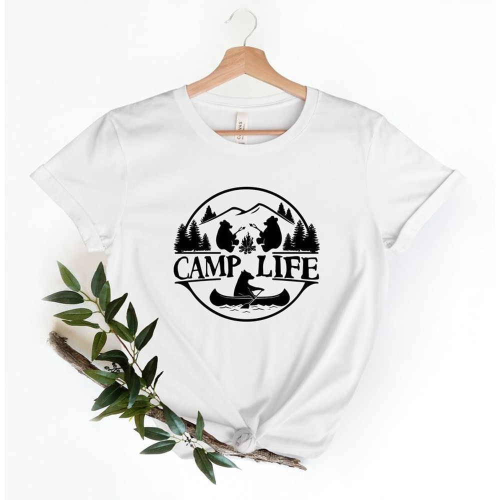 Camp Life Shirt, Bear shirt Happy Camper T-Shirt, Camping Shirt, Unisex T-Shirt