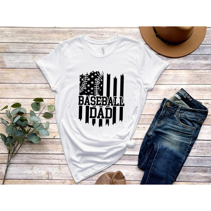 Baseball Dad Shirt, Daddy Gift For Fathers Day Tee Dad Gift from Daughter, Unisex T-Shirt