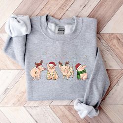 pig christmas sweatshirt, unisex sweatshirt, hoodie