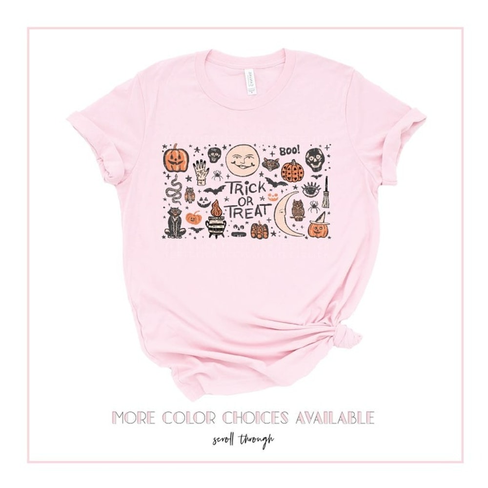 Halloween Shirt Halloween Little Things Doodles Shirt Cute Halloween Graphic Tee Shirt, Unisex T-Shirt