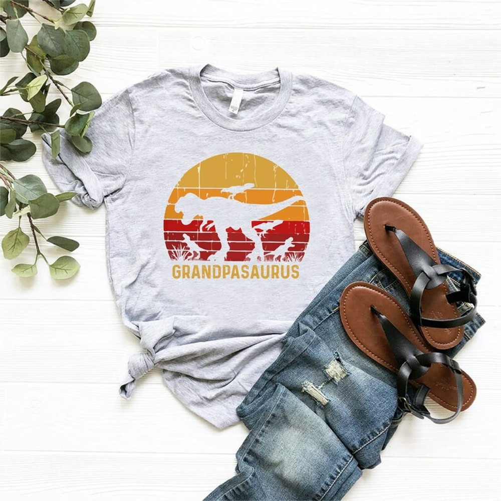 Retro Grandpa Tshirt, Grandpasaurus Shirt,Dinosaur Granddad Tee, Unisex T-Shirt