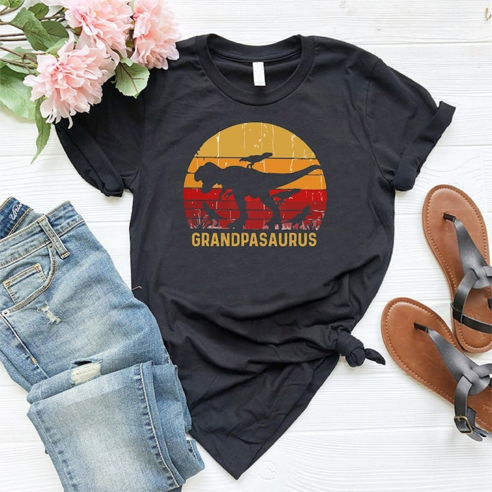 Retro Grandpa Tshirt, Grandpasaurus Shirt,Dinosaur Granddad Tee, Unisex T-Shirt