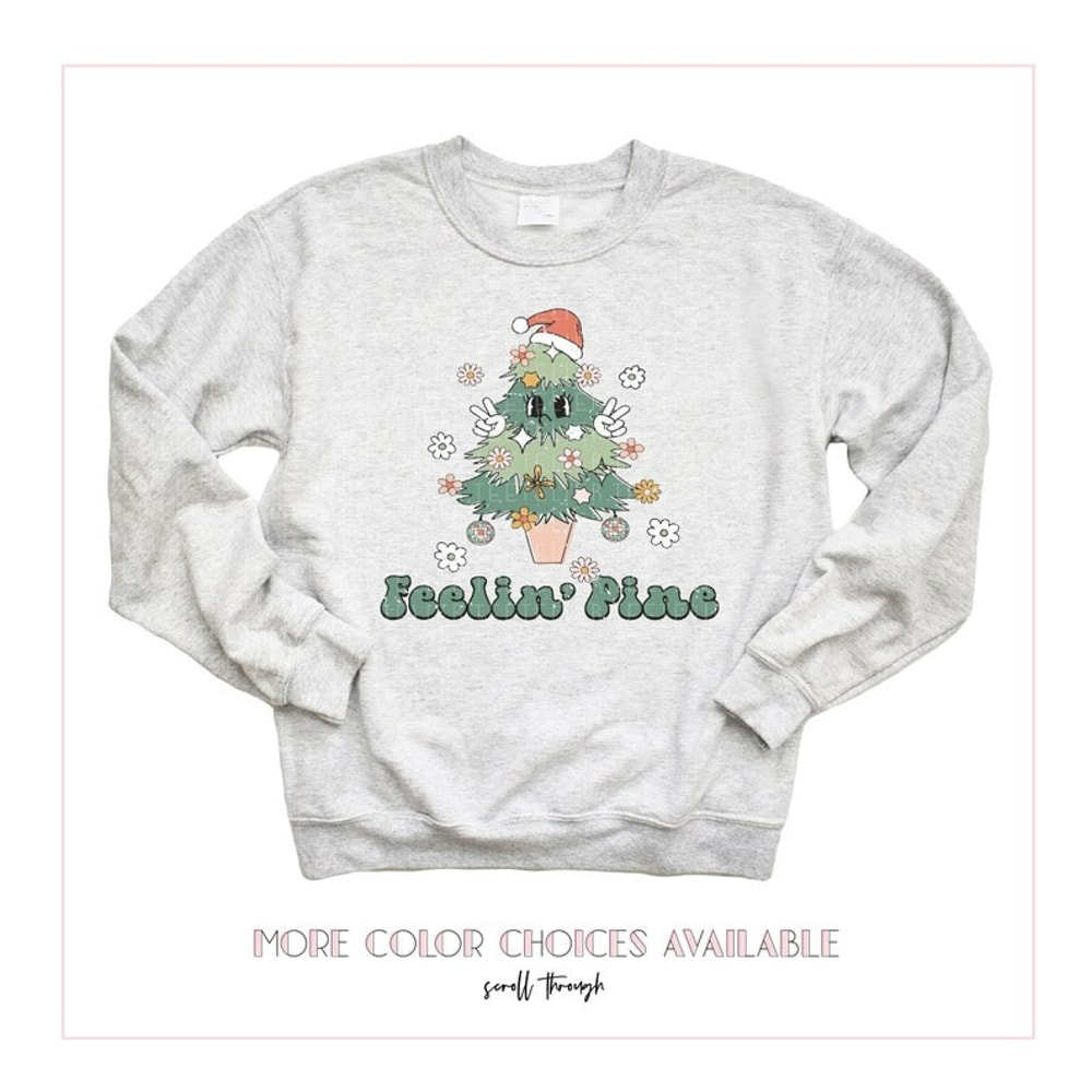 Christmas Sweatshirt, Holiday Groovy Christmas Tree, Unisex Sweatshirt, Hoodie