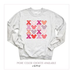 xoxo sweatshirt mouse ears shirt valentines day sweatshirt for kids, unisex sweatshirt, hoodie