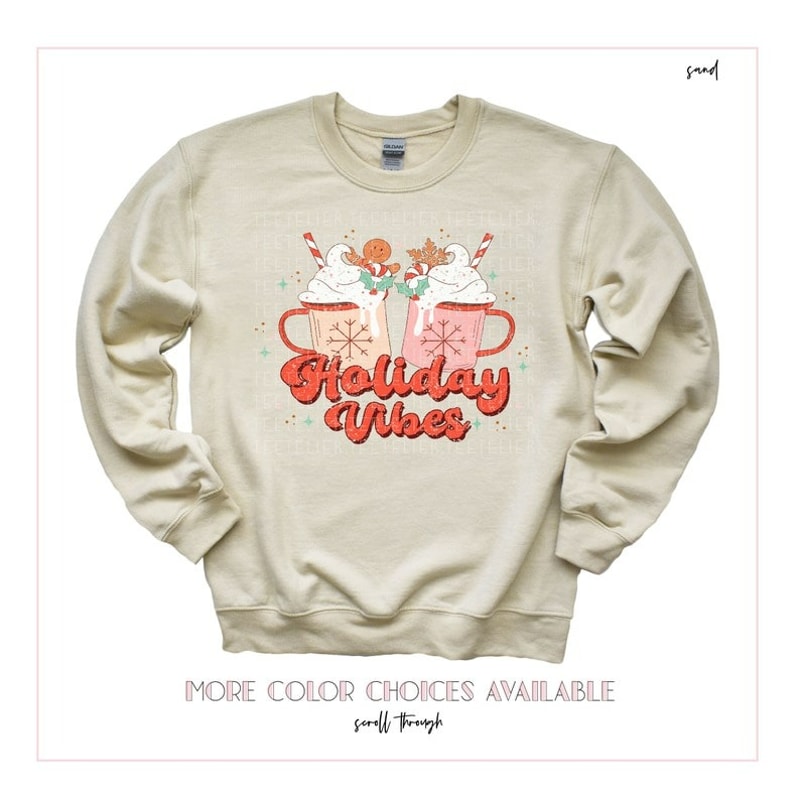 Christmas Sweatshirt,Holiday Vibes Shirt,Winter Coffee Sweatshirt, Unisex Sweatshirt, Hoodie