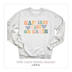 happiest gigi on earth sweatshirt, mouse ears shirt, unisex sweatshirt, hoodie