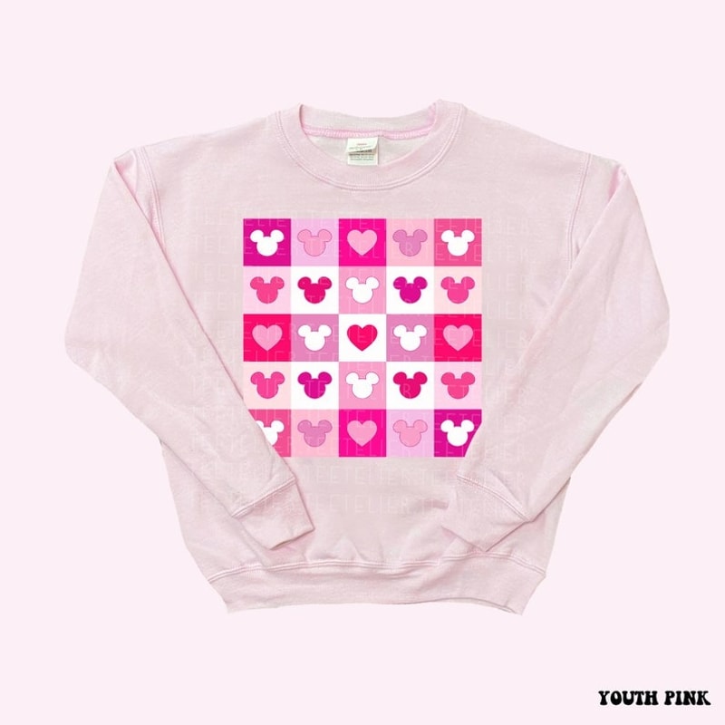 Groovy Mouse Ears Sweatshirt Valentines Day Shirt, Unisex Sweatshirt, Hoodie