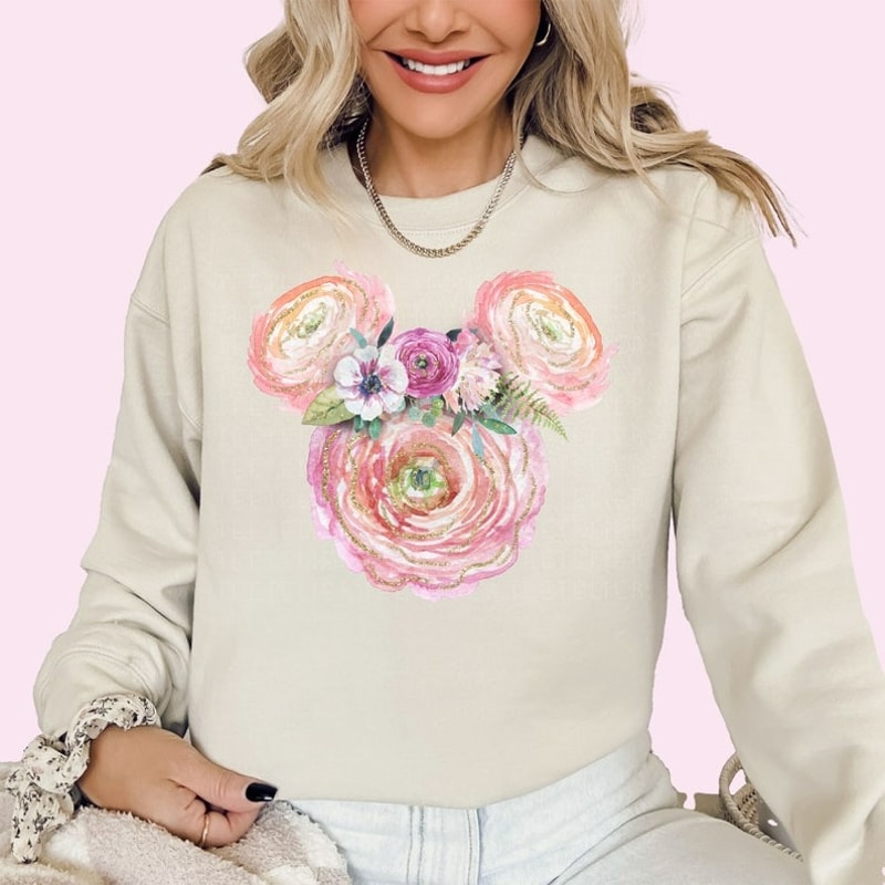 Best Day Ever Sweatshirt Floral Mouse Ear Sweatshirt, Unisex Sweatshirt, Hoodie