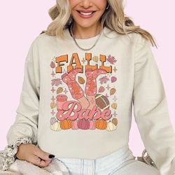 fall sweatshirt fall babe sweatshirt pumpkin shirt cute football sweatshirt, unisex sweatshirt, hoodie