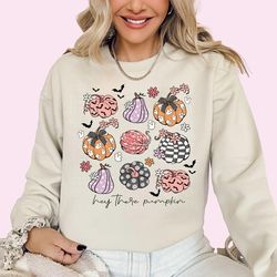 halloween sweatshirt pumpkin sweatshirt groovy halloween spooky sweatshirt, unisex sweatshirt, hoodie