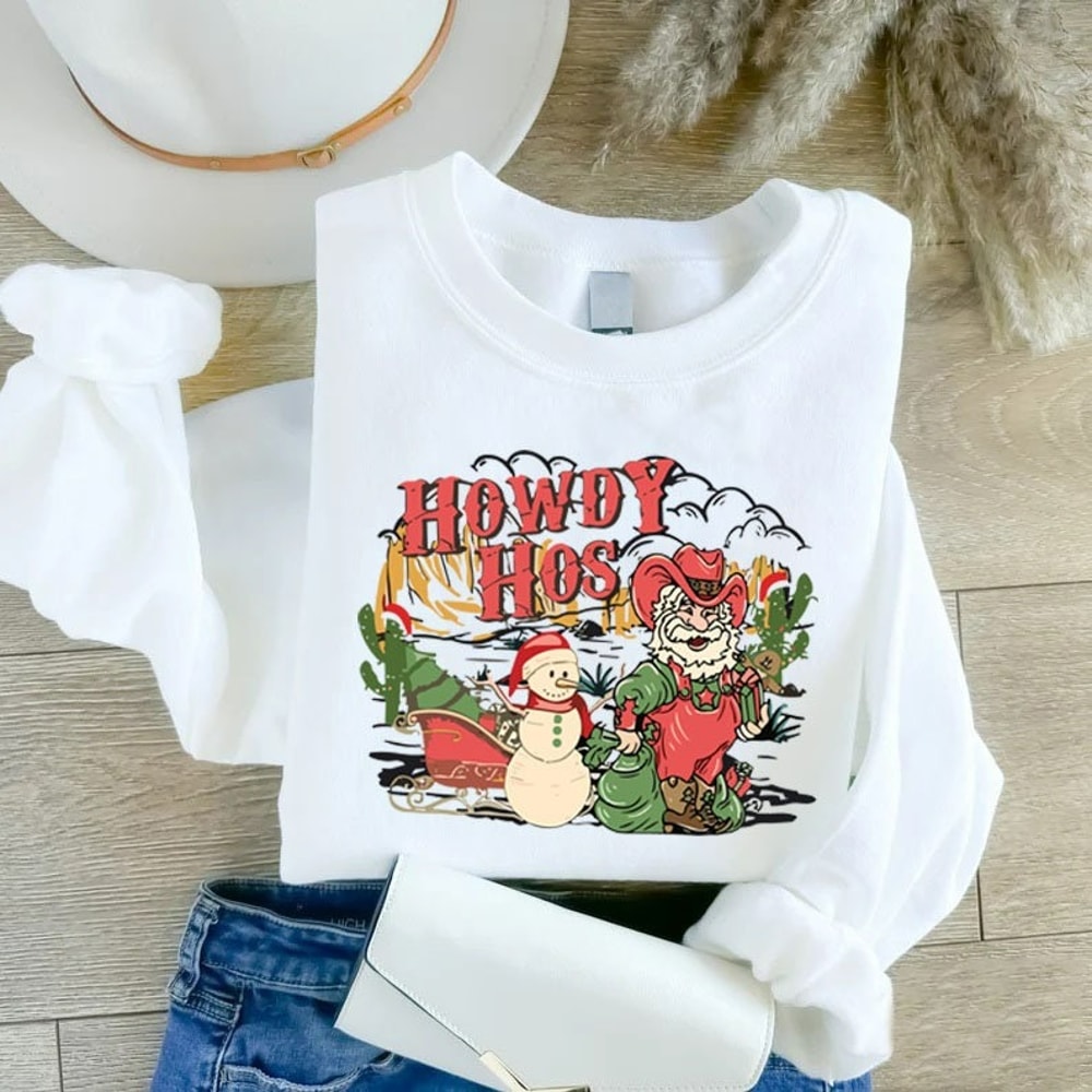 Howdy Country Christmas Sweatshirt, Western Christmas Shirt, Unisex Sweatshirt, Hoodie