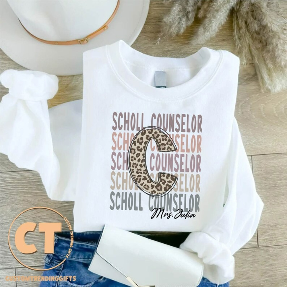 Custom School Counselor Sweatshirt, School Counselor Name Sweatshirt, Unisex Sweatshirt, Hoodie