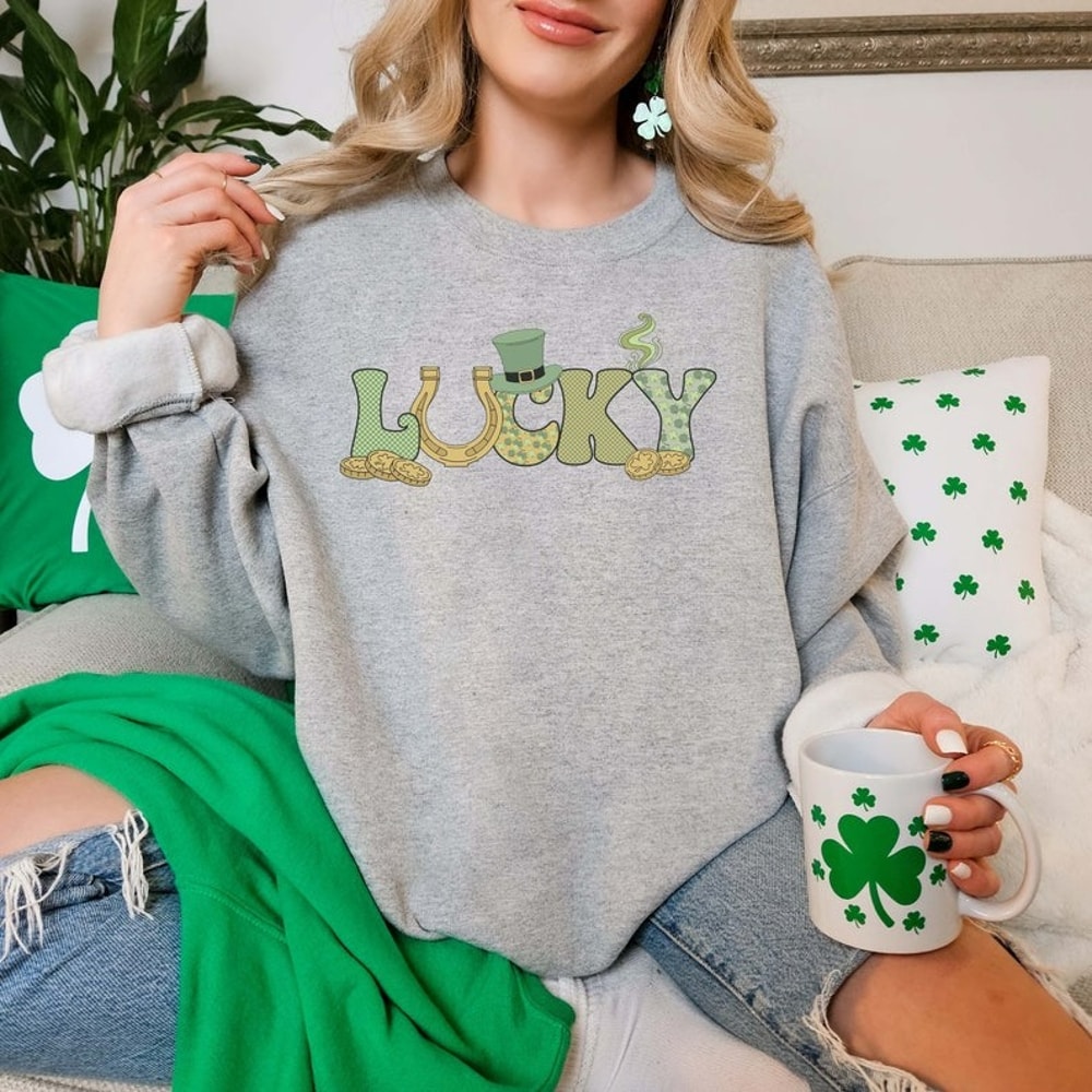 Cute Lucky Sweatshirt, Funny St Patrick's Day Sweatshirt, Unisex Sweatshirt, Hoodie